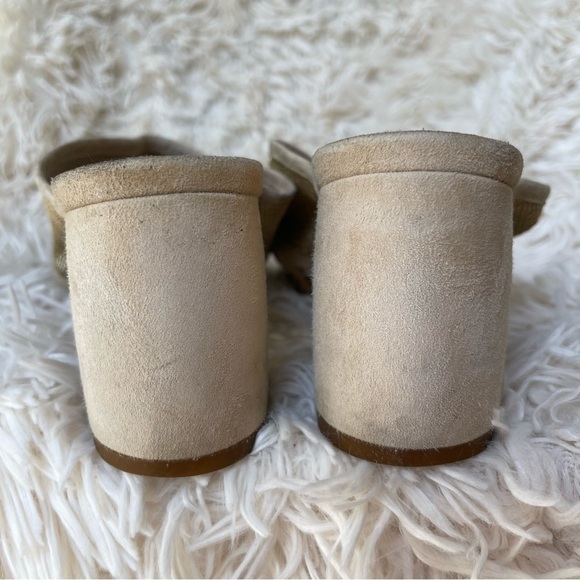 Coach And Four Shoes Cinzia beige Sandal open toe block heel Size 8 - Picture 9 of 10